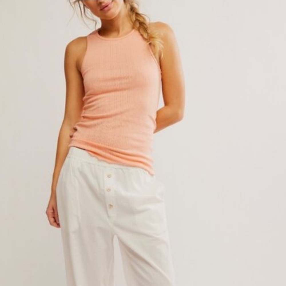 NWT Free People Fresh In Love Tank Spring Melon Size Small - Picture 5 of 6